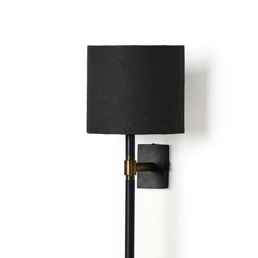 Four Hands - Hutton - Maurice Sconce - Matte Black Plaster - 239410-001 veiw 1