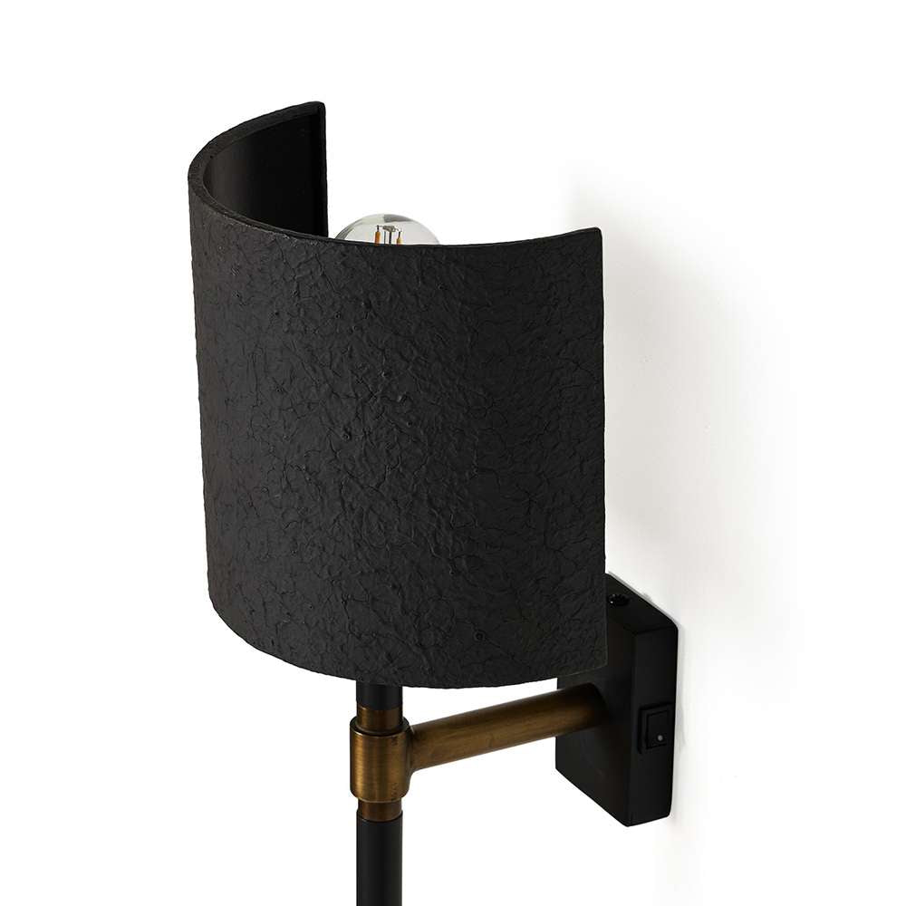 Four Hands - Hutton - Maurice Sconce - Matte Black Plaster - 239410-001 veiw 3