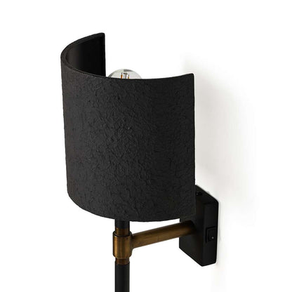 Four Hands - Hutton - Maurice Sconce - Matte Black Plaster - 239410-001 veiw 3