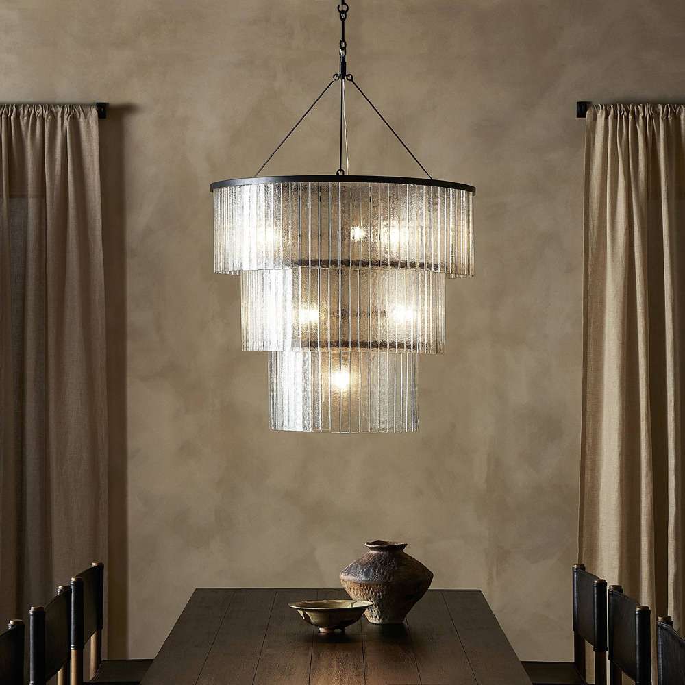 Four Hands - Hutton - Meredith Large Chandelier - Clr Txt Glass - 237709-002 veiw 10