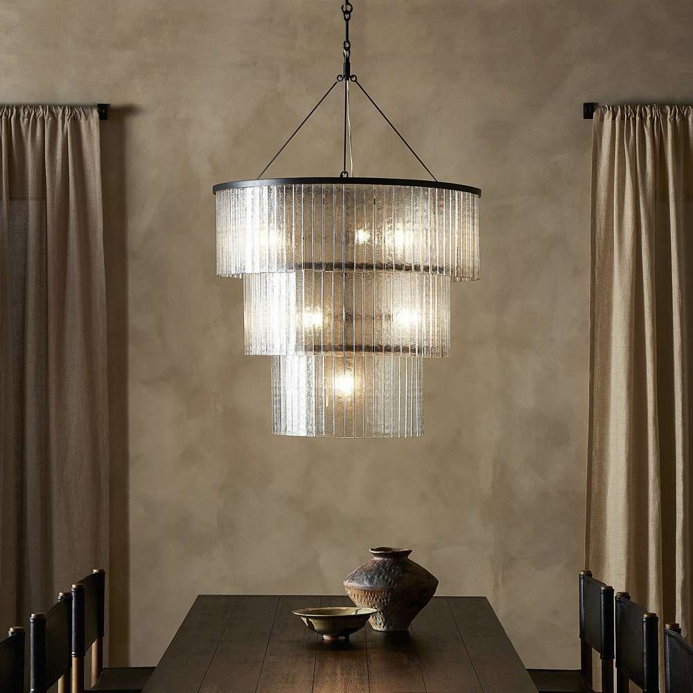 Four Hands - Hutton - Meredith Large Chandelier - Clr Txt Glass - 237709-002 veiw 11