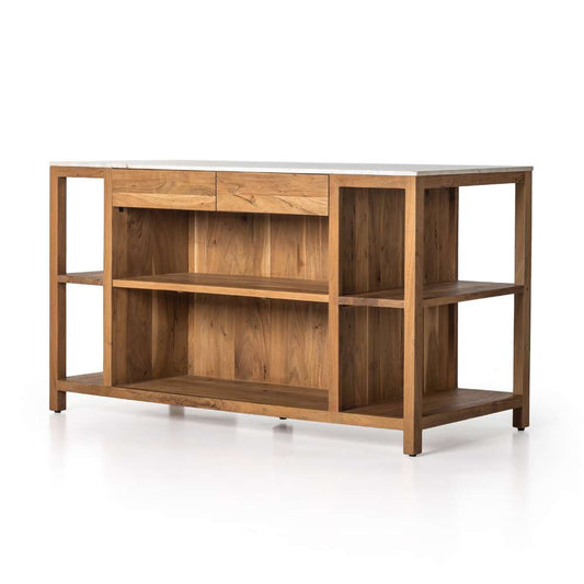 Four Hands - Indira Kitchen Island - Smoked Acacia - 229502-001 veiw 1
