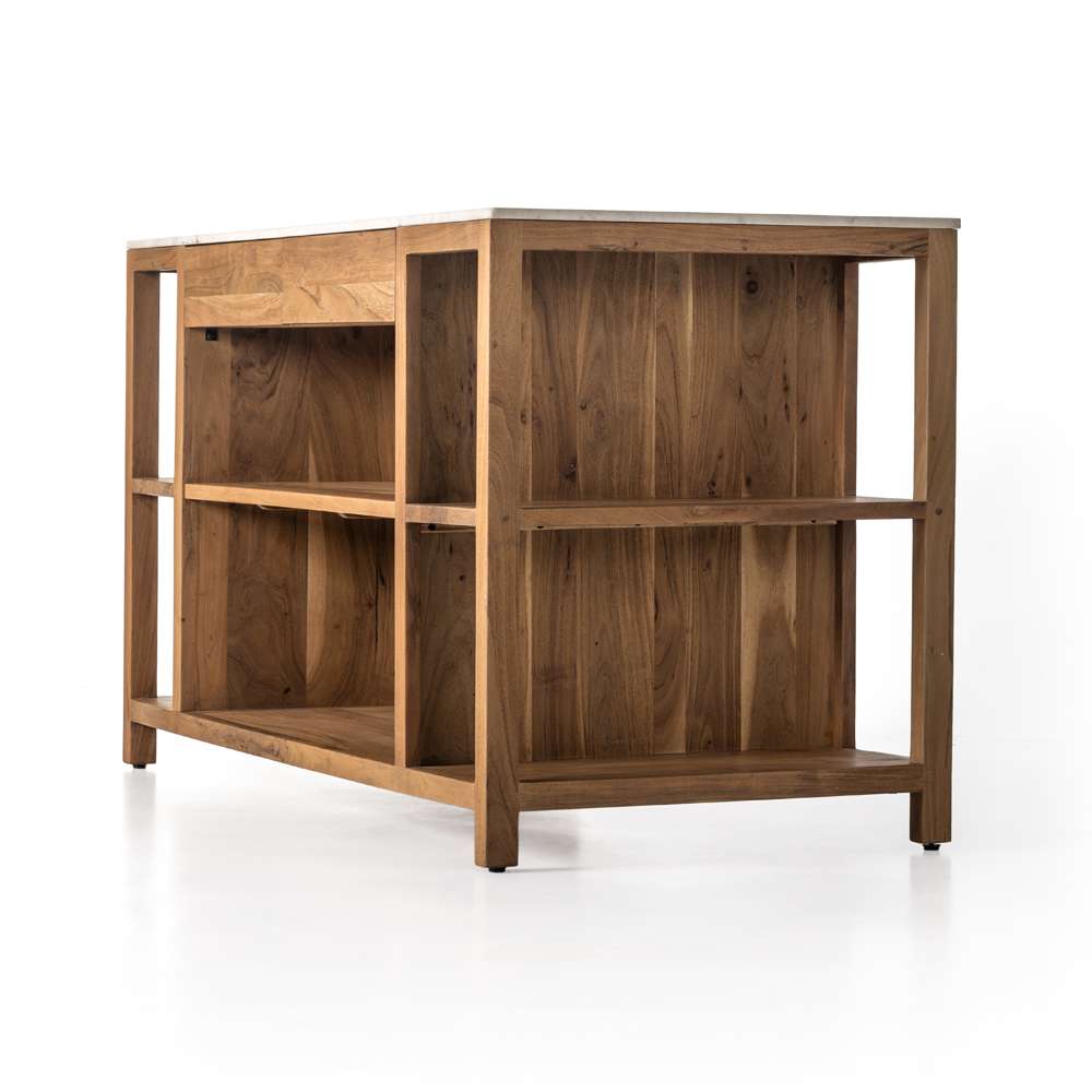 Four Hands - Indira Kitchen Island - Smoked Acacia - 229502-001 veiw 3