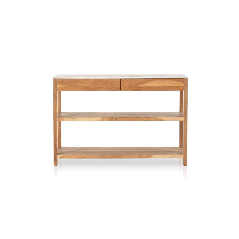 Four Hands - Indira Small Kitchen Island - White Marble - 230259-001 veiw 2