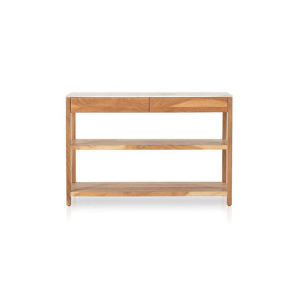 Four Hands - Indira Small Kitchen Island - White Marble - 230259-001 veiw 2