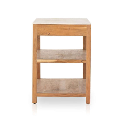 Four Hands - Indira Small Kitchen Island - White Marble - 230259-001 veiw 3