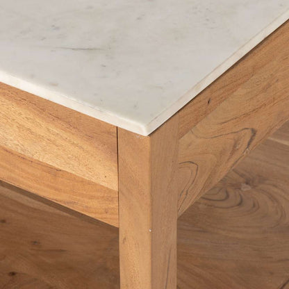 Four Hands - Indira Small Kitchen Island - White Marble - 230259-001 veiw 8