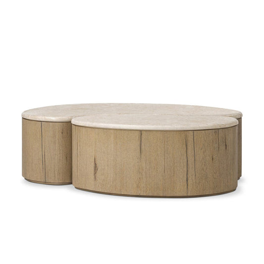 Four Hands - Ingrid Coffee Table - Cappuccino Marble - 249160-002 view 1