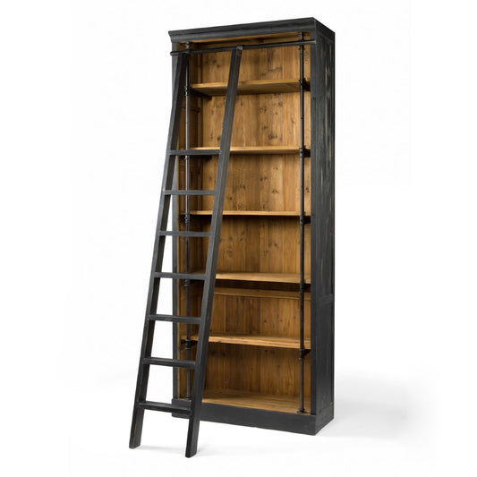 Four Hands - Ivy Bookcase And Ladder - Matte Black - CIRD-85-H4E2 veiw 1
