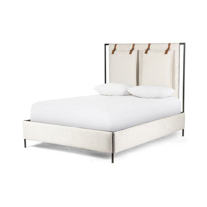 Four Hands - Irondale - Leigh Upholstered King Bed - Hockney Ivory - 105885-008 veiw 1