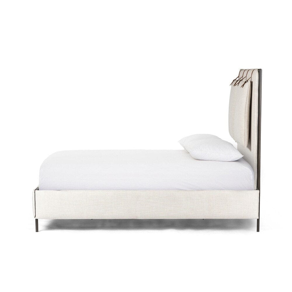 Four Hands - Irondale - Leigh Upholstered King Bed - Hockney Ivory - 105885-008 veiw 3