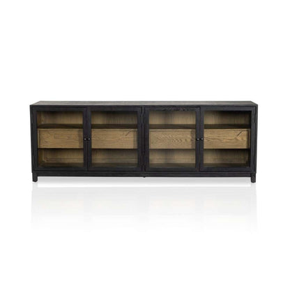 Four Hands - Irondale Millie Media Console-Drifted Matte Black -231950-001 veiw 4