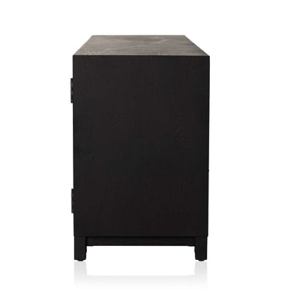 Four Hands - Irondale Millie Media Console-Drifted Matte Black -231950-001 veiw 6