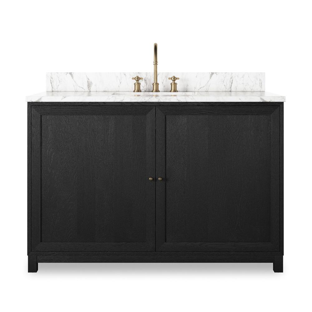 Four Hands - Irondale - Millie Single Wide Vanity - Satin Drifted Black Veneer - 242423-001 veiw 2