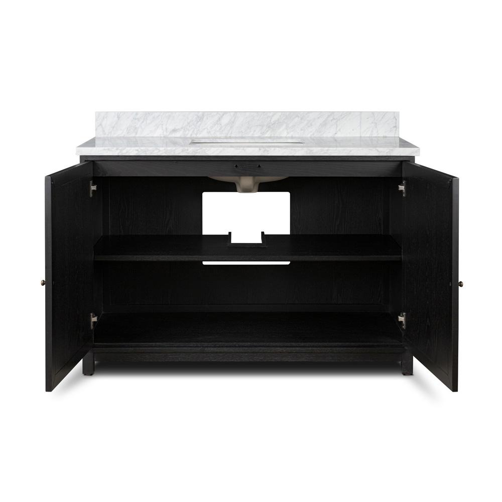 Four Hands - Irondale - Millie Single Wide Vanity - Satin Drifted Black Veneer - 242423-001 veiw 3