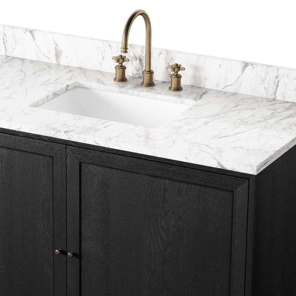 Four Hands - Irondale - Millie Single Wide Vanity - Satin Drifted Black Veneer - 242423-001 veiw 8