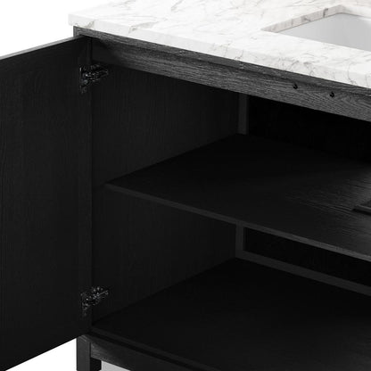 Four Hands - Irondale - Millie Single Wide Vanity - Satin Drifted Black Veneer - 242423-001 veiw 9