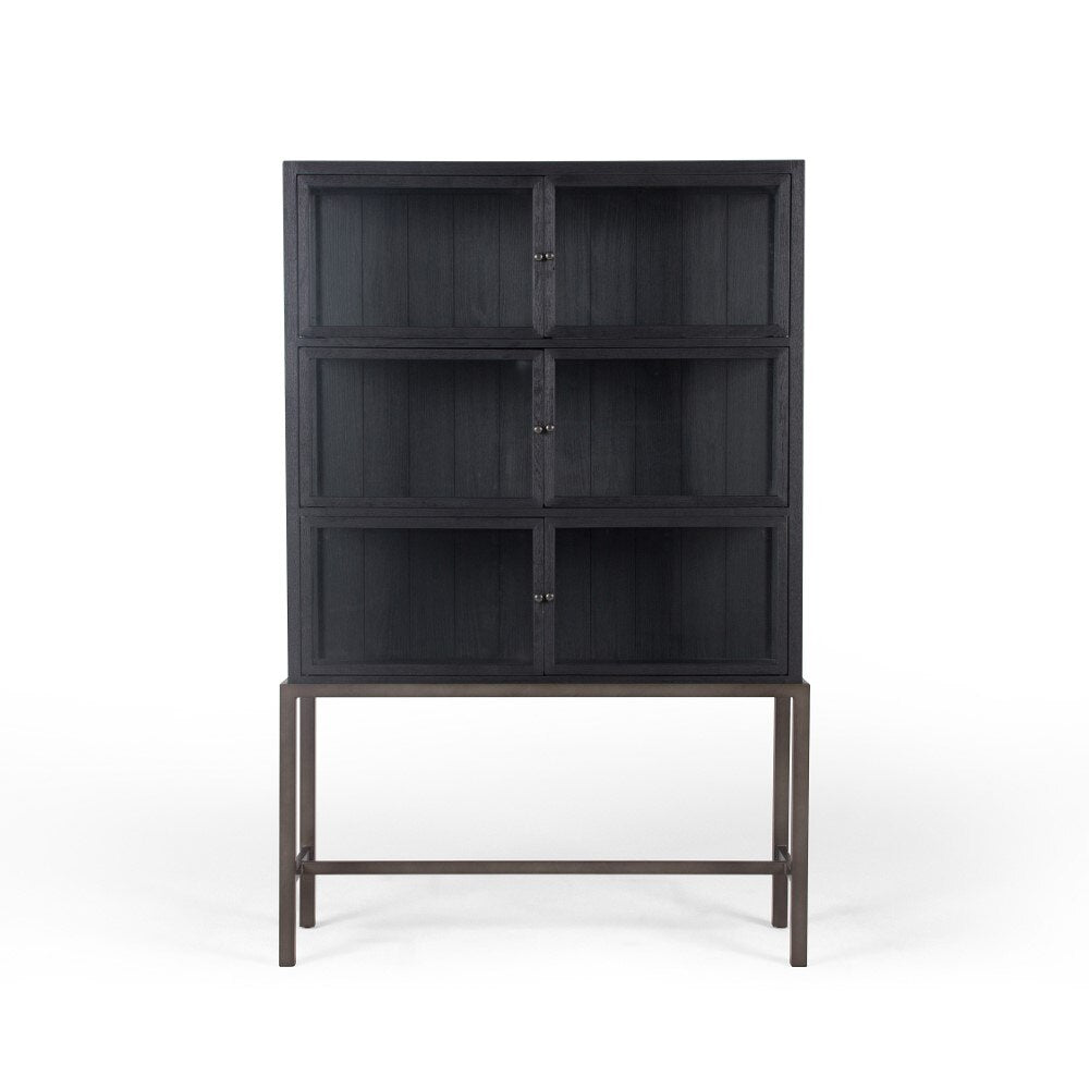 Four Hands - Spencer Curio Cabinet - Drifted Black - CIRD-C5E1-23 veiw 4