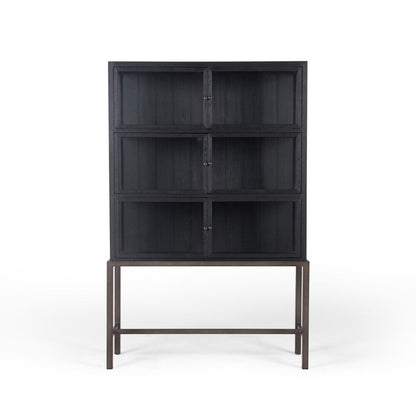 Four Hands - Spencer Curio Cabinet - Drifted Black - CIRD-C5E1-23 veiw 4