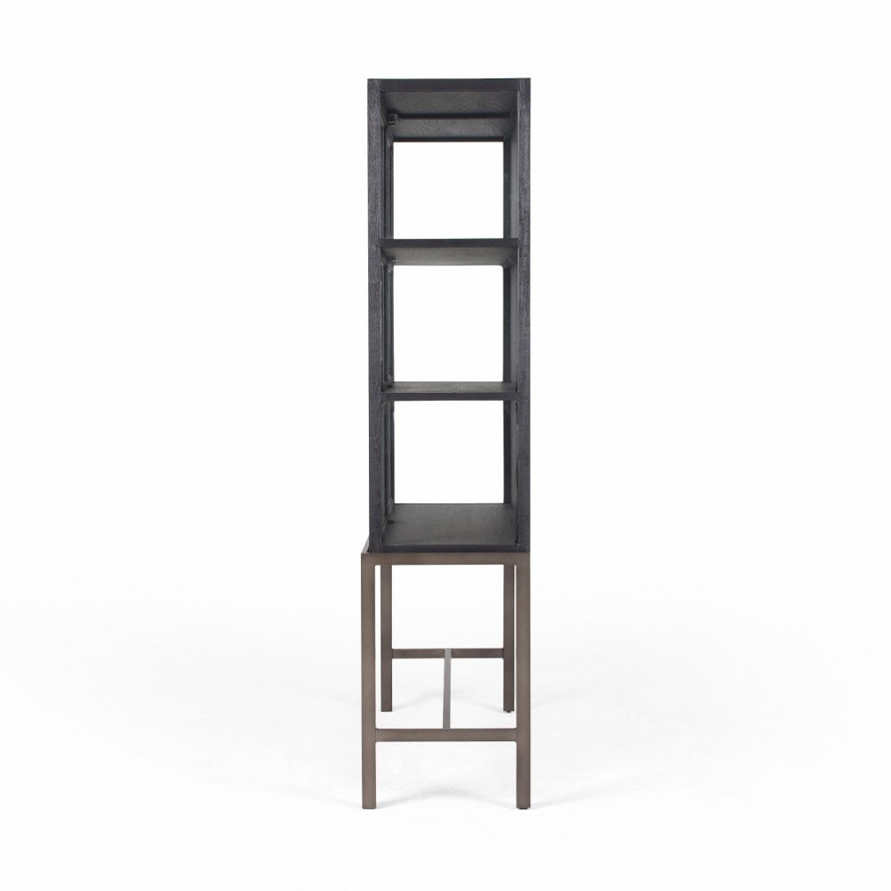 Four Hands - Spencer Curio Cabinet - Drifted Black - CIRD-C5E1-23 veiw 5