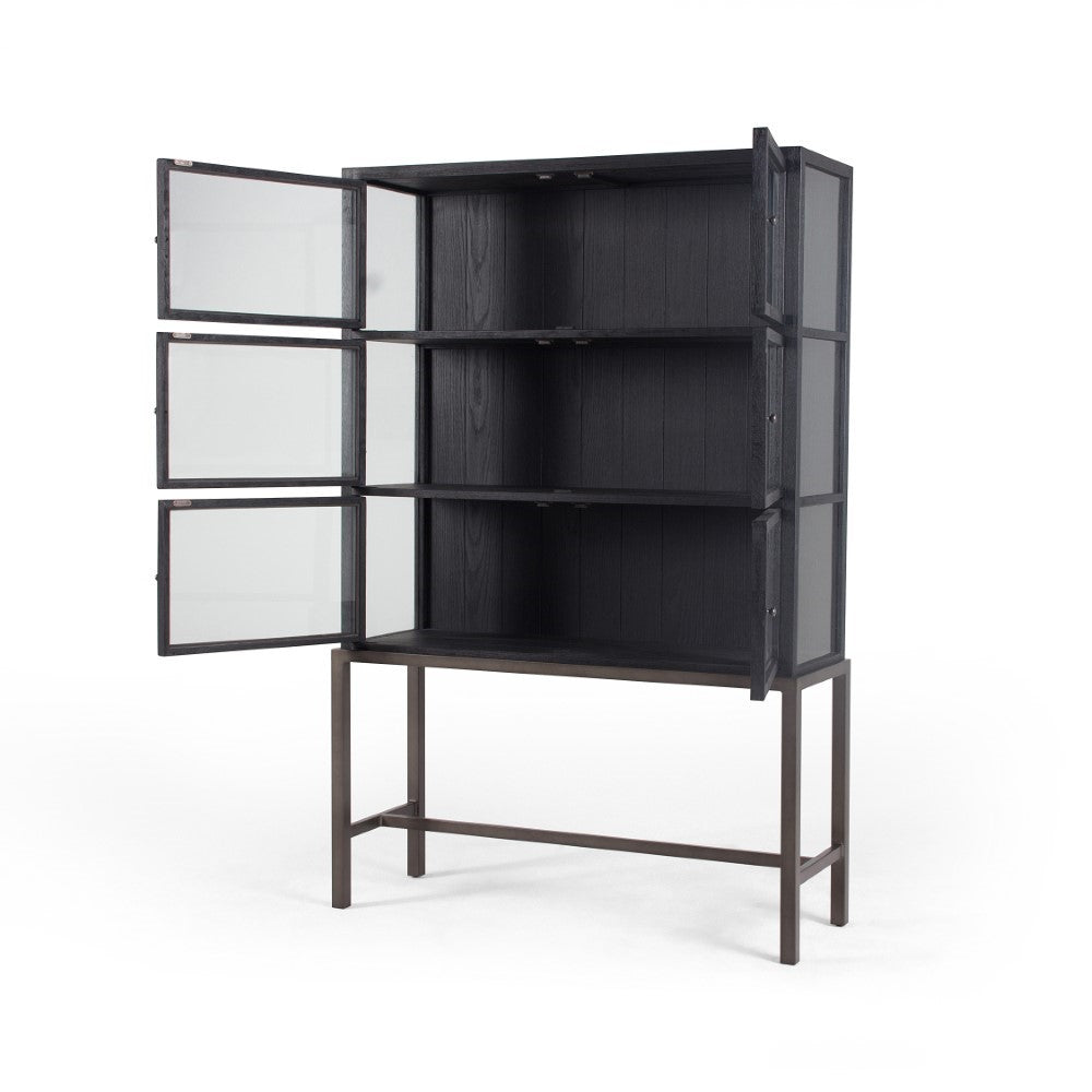Four Hands - Spencer Curio Cabinet - Drifted Black - CIRD-C5E1-23 veiw 6