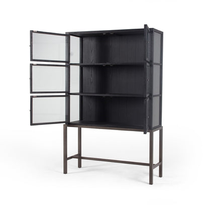 Four Hands - Spencer Curio Cabinet - Drifted Black - CIRD-C5E1-23 veiw 6