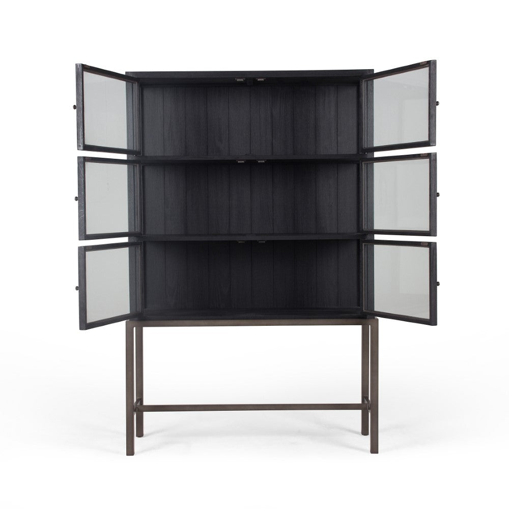 Four Hands - Spencer Curio Cabinet - Drifted Black - CIRD-C5E1-23 veiw 7