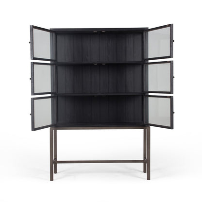 Four Hands - Spencer Curio Cabinet - Drifted Black - CIRD-C5E1-23 veiw 7
