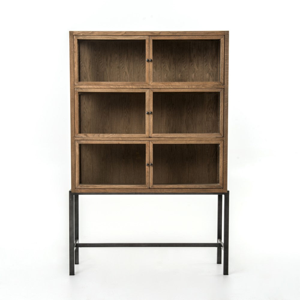 Four Hands - Spencer Curio Cabinet - Drifted Oak - CIRD-C5E1-C5 veiw 2