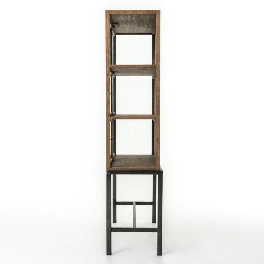 Four Hands - Spencer Curio Cabinet - Drifted Oak - CIRD-C5E1-C5 veiw 3