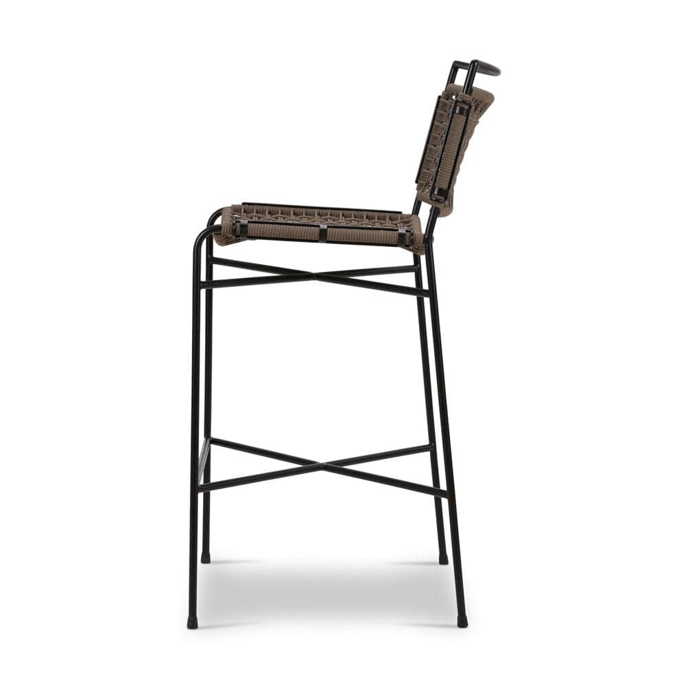 Four Hands - Irondale - Wharton Outdoor Bar Stool - Earth Rope - 235606-001 veiw 3