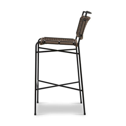 Four Hands - Irondale - Wharton Outdoor Bar Stool - Earth Rope - 235606-001 veiw 3