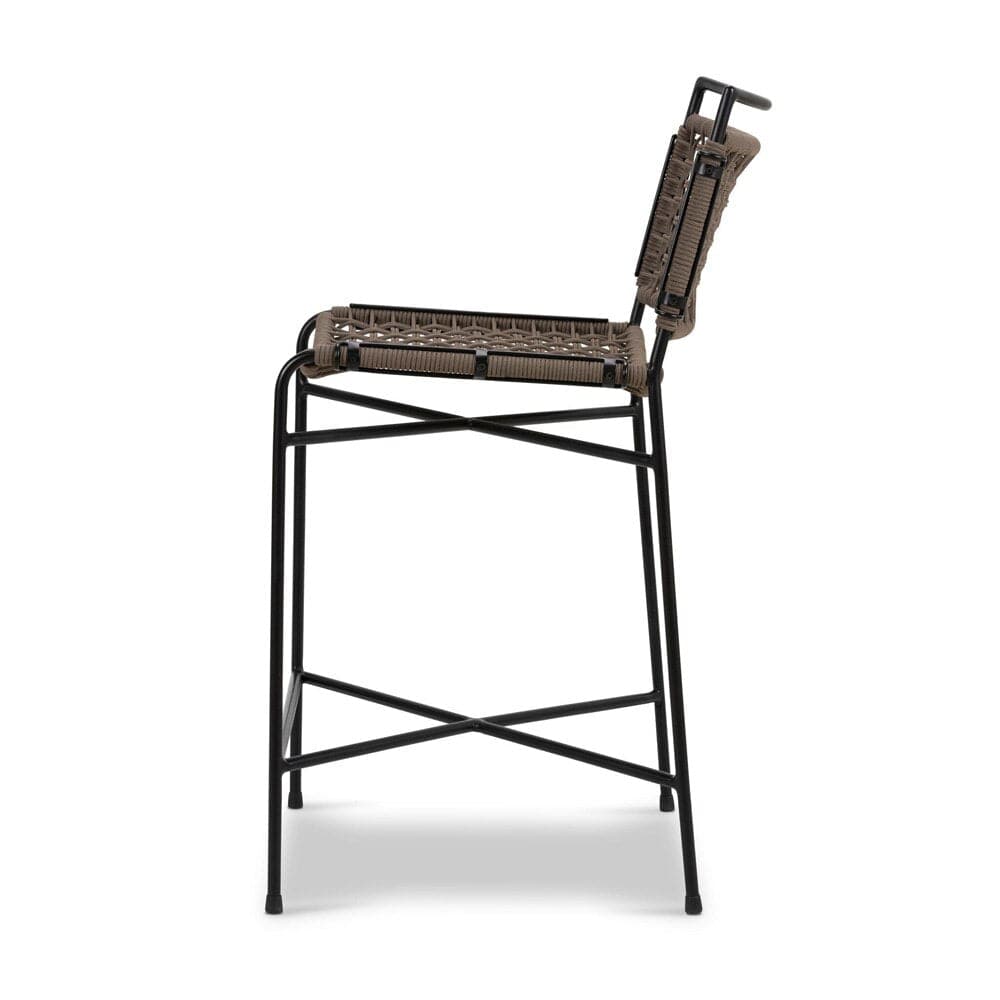 Four Hands - Irondale - Wharton Outdoor Counter Stool - Earth Rope - 235606-002 veiw 3