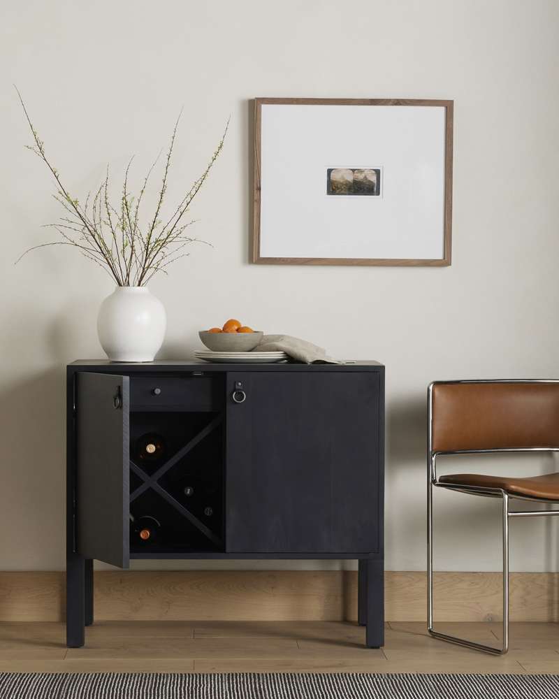 Four Hands - Isador Bar Cabinet - Black Wash Poplar - 225870-002 veiw 7