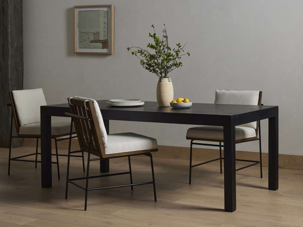 Four Hands - Isador Dining Table - Black Wash Poplar - 239732-001 veiw 4