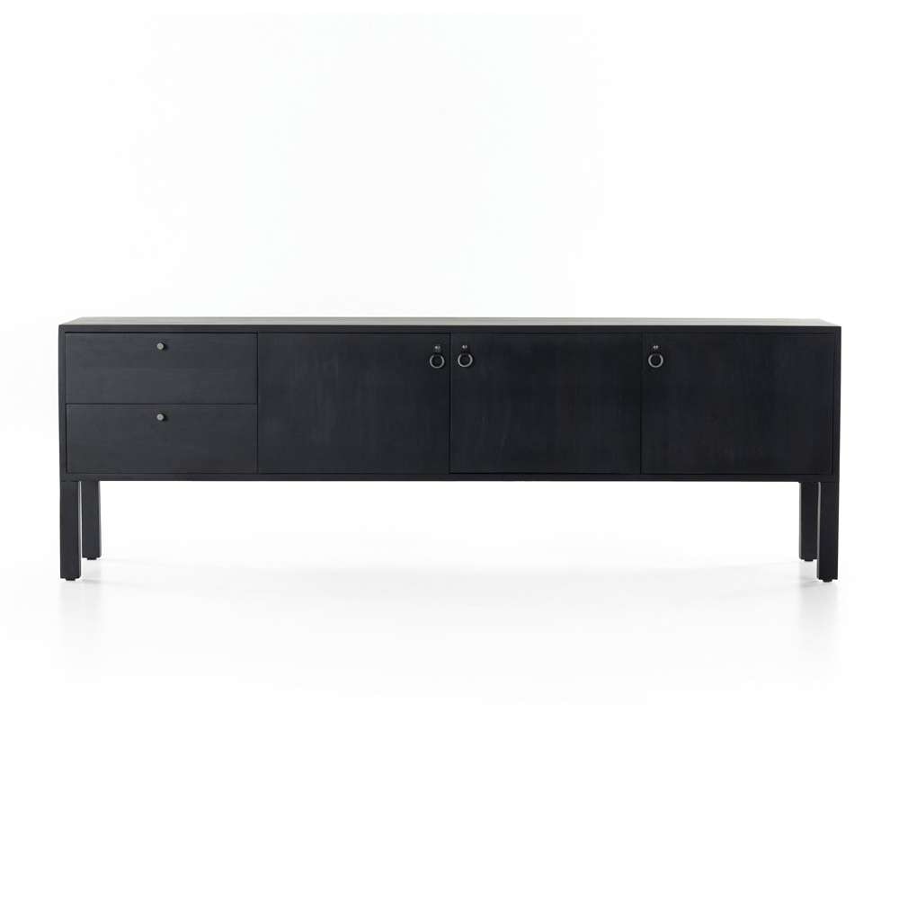 Four Hands - Isador Media Console - Black Wash Poplar - 223975-002 veiw 2
