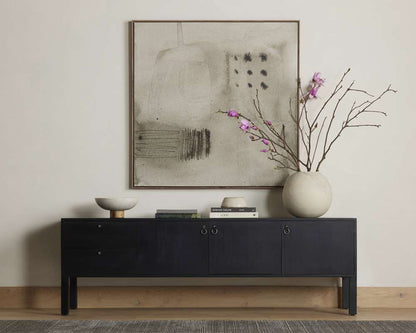 Four Hands - Isador Media Console - Black Wash Poplar - 223975-002 veiw 4