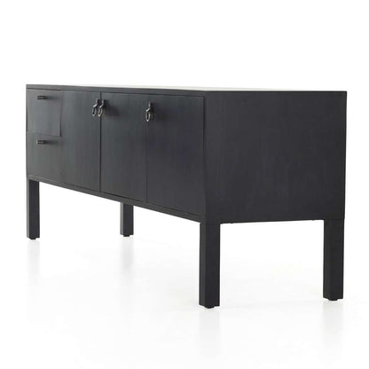 Four Hands - Isador Media Console - Black Wash Poplar - 223975-002 veiw 7