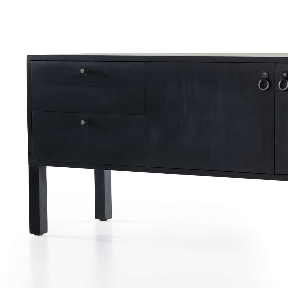 Four Hands - Isador Media Console - Black Wash Poplar - 223975-002 veiw 13