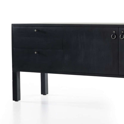Four Hands - Isador Media Console - Black Wash Poplar - 223975-002 veiw 13