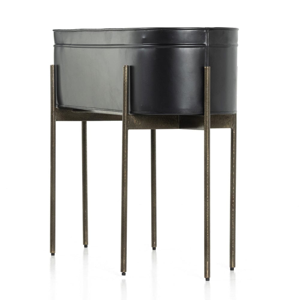 Four Hands - Jed Large Planter - Iron Matte Black - 224279-003 view 2