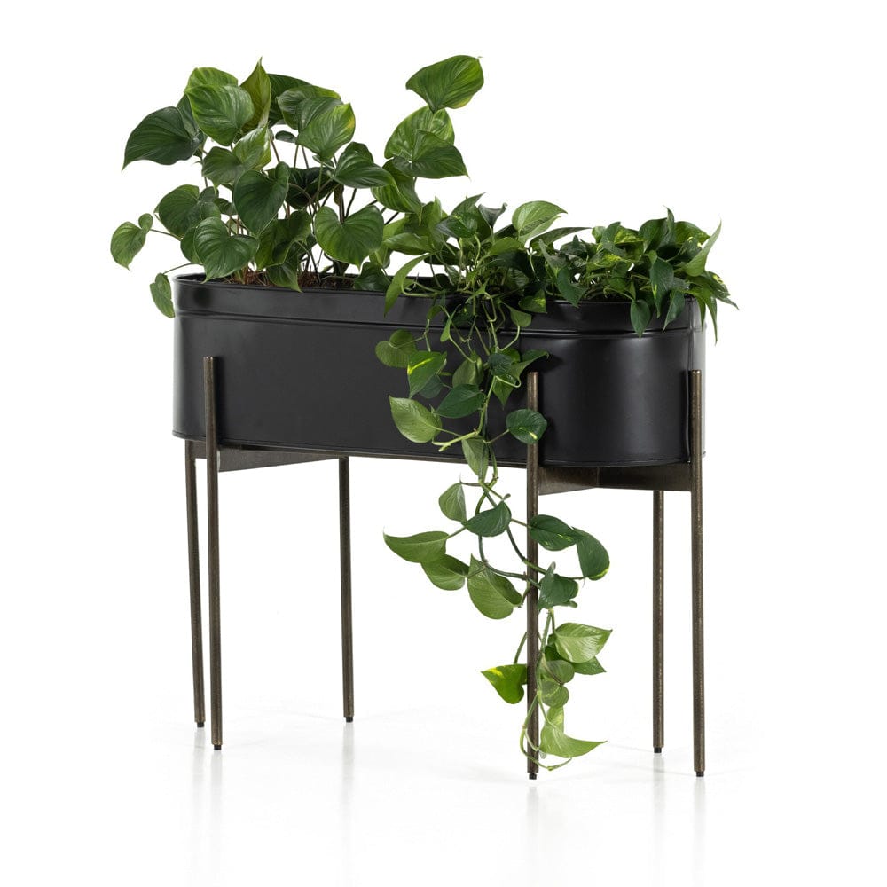 Four Hands - Jed Large Planter - Iron Matte Black - 224279-003 view 5