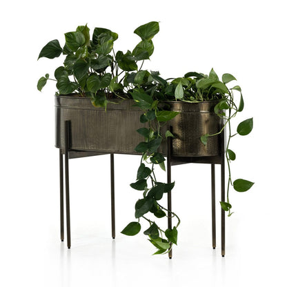 Four Hands - Jed Large Planter - Weathered Brass - 224279-001 view 2