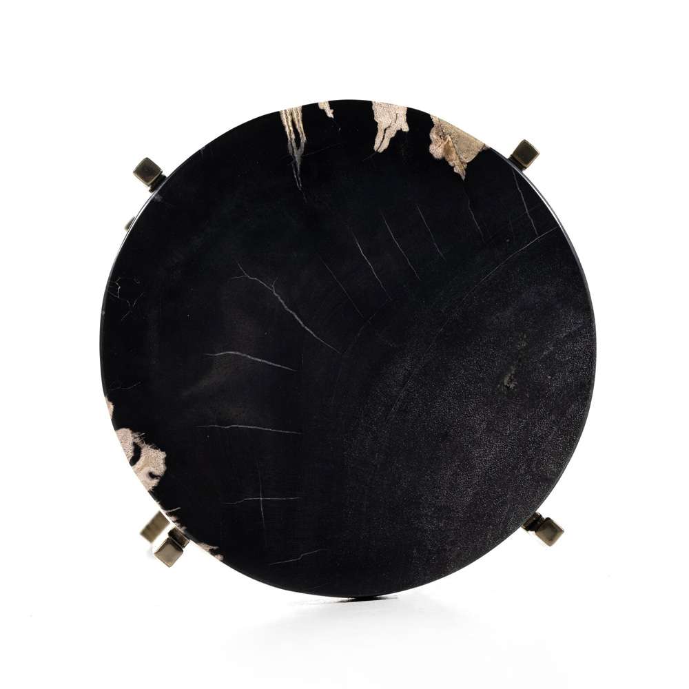 Four Hands - Jonty Round End Table - Dark Petrified Wood - 227722-001 veiw 2
