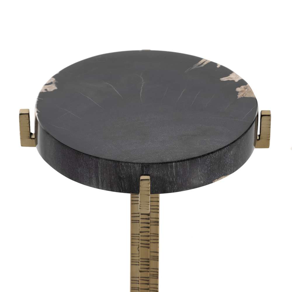 Four Hands - Jonty Round End Table - Dark Petrified Wood - 227722-001 veiw 4