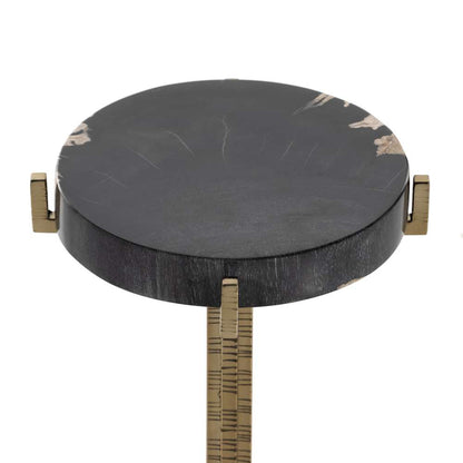 Four Hands - Jonty Round End Table - Dark Petrified Wood - 227722-001 veiw 4