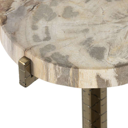 Four Hands - Jonty Round End Table - Petrified Wood - 227722-002 veiw 4