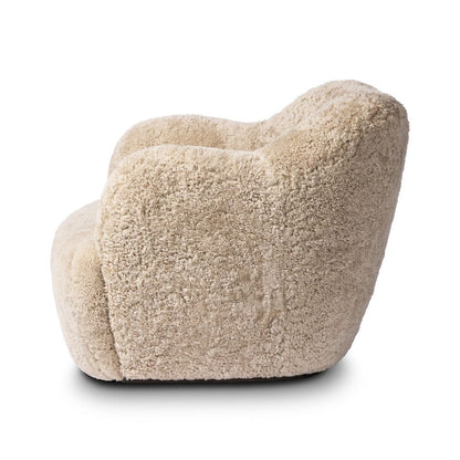 Four Hands - Julius Swivel Chair - Beige Shearling - 239124-015 view 3