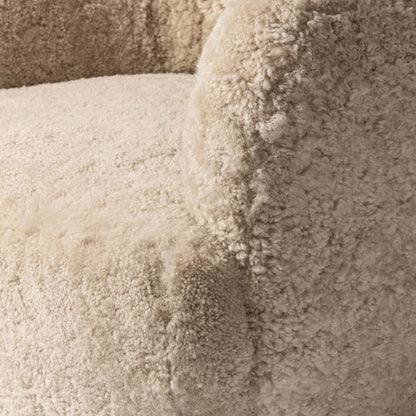 Four Hands - Julius Swivel Chair - Beige Shearling - 239124-015 view 6
