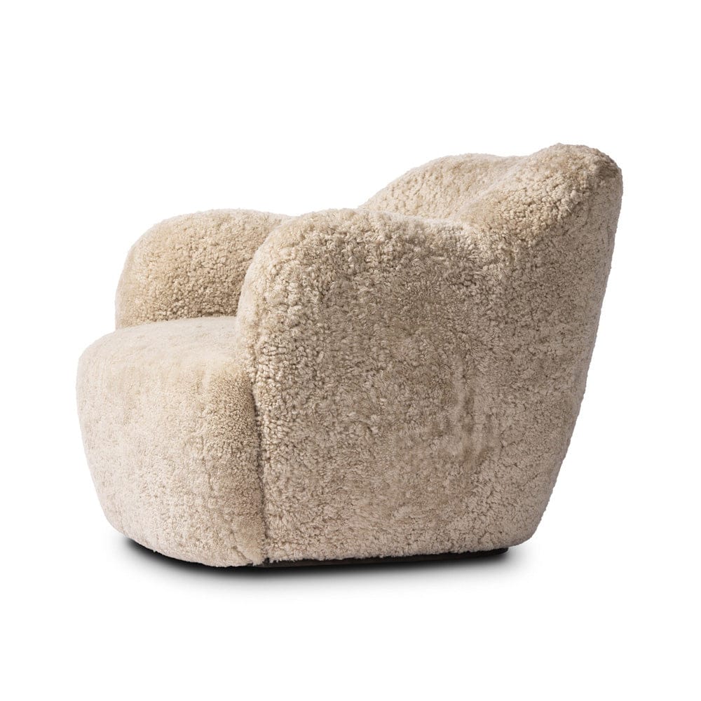 Four Hands - Julius Swivel Chair - Beige Shearling - 239124-015 view 9